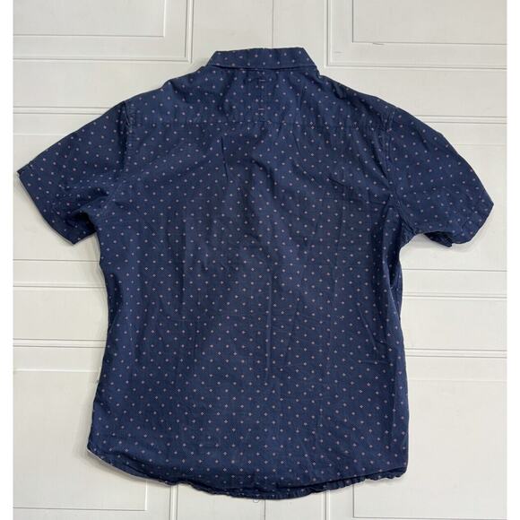 7 Diamonds Shirt Mens Blue Geometric Red Floral Button Up Size Large L - Picture 5 of 5